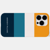 編集可能な碑文Colorblock水平ストライプ文字 Case-Mate iPhoneケース (裏面 (横))
