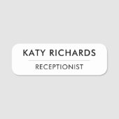 編集可能な磁気受付の名前タグなしロゴ 名札 (正面)