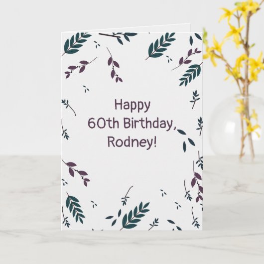 編集可能な秋の葉 カード (黄色い花)