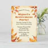 編集可能な秋の葉 招待状 (スタンド正面)