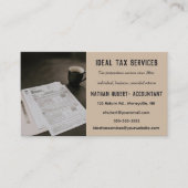 編集可能な税金準備サービス 名刺 (正面)