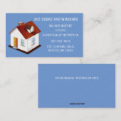 編集可能な窓とドアの名刺 名刺 (正面/裏面)