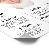 編集可能な第2誕生日サイン2年写真ベビー ポスター (角)