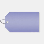 編集可能な筆記体スクリプト |ホワイトとパープルバイオレット ギフトタグ (裏面横)