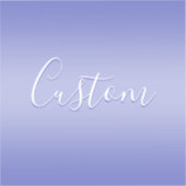 編集可能な筆記体スクリプト |ホワイトとパープルバイオレット シール (正面)