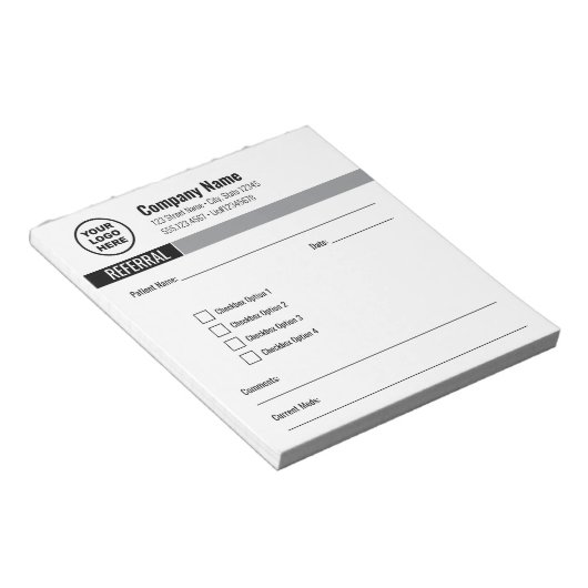 編集可能な紹介ノート ノートパッド (アングル)