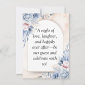 編集可能な結婚式の花の招待状テンプレート 招待状 (裏面)