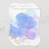 編集可能な結婚式招待状のデザインファイル セーブザデート (正面/裏面)