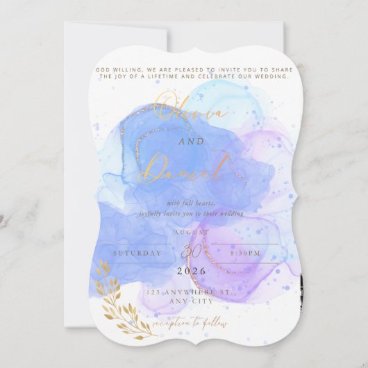 編集可能な結婚式招待状のデザインファイル セーブザデート (裏面)