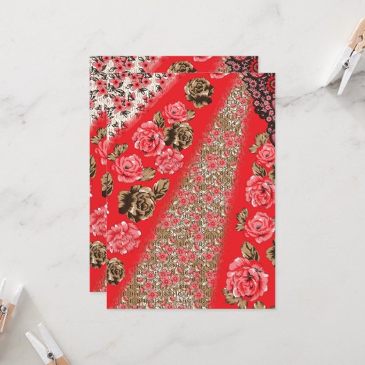 編集可能な結婚式招待状テンプレート | 出席・欠席カード 招待状 (正面/裏面インサイチュ)