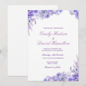 編集可能な結婚式招待状, オーダーメイドの結婚式招待 招待状 (正面/裏面)