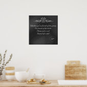 編集可能な結婚黒板の座席ポスター ポスター (キッチン)