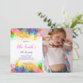 編集可能な絵の誕生日招待状 招待状 (スタンド正面)
