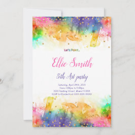 編集可能な絵の誕生日招待状 招待状