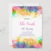 編集可能な絵の誕生日招待状 招待状 (正面)