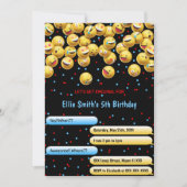 編集可能な絵文字招待状 招待状 (正面)