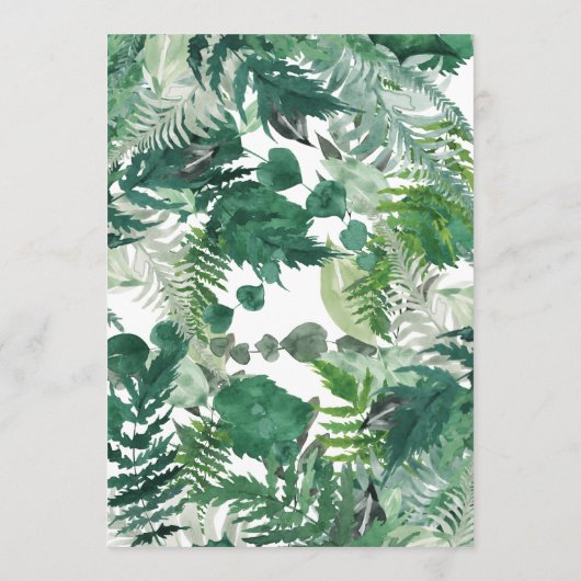 編集可能な緑のモダンブライダル (裏面)