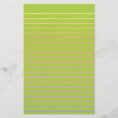 編集可能な緑の装飾線付き文房具紙 便箋 (正面)