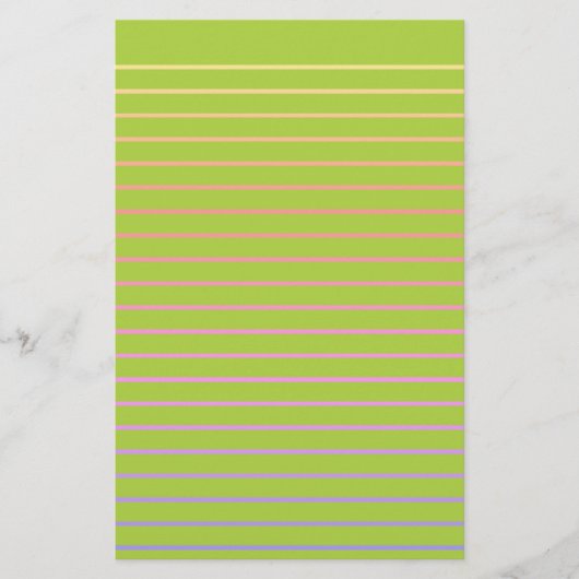 編集可能な緑の装飾線付き文房具紙 便箋 (正面)