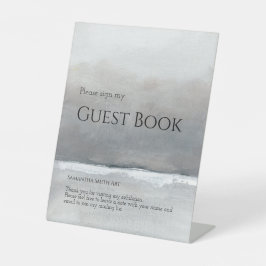 編集可能な美術展ゲストブックサイン 台座サイン