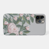 編集可能な背景の淡いピンクのバラ  Case-Mate iPhoneケース (裏面(横))