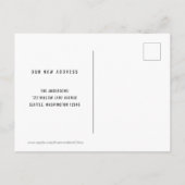 編集可能な背景カラーハウス引っ越しました ポストカード (裏面)