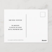 編集可能な背景カラーハウス引っ越しました ポストカード (裏面)