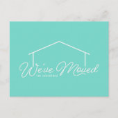 編集可能な背景カラーハウス引っ越しました ポストカード (正面)