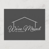 編集可能な背景カラーハウス引っ越しました ポストカード (正面)