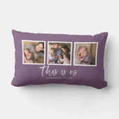 編集可能な背景色これは米国の写真のコラージュ ランバークッション (裏面)