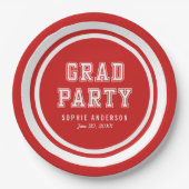 編集可能な背景色のグラデーション ペーパープレート (正面)