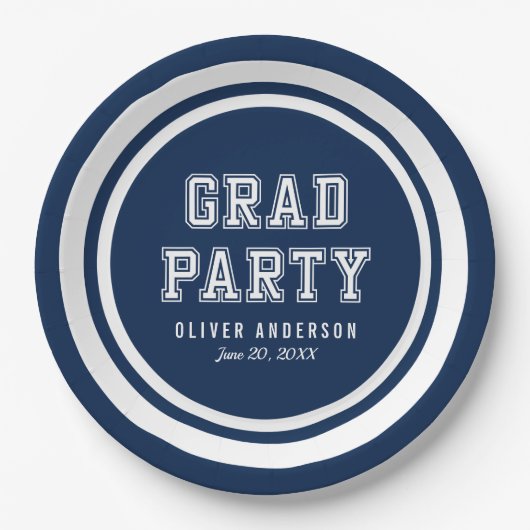 編集可能な背景色のグラデーション ペーパープレート (正面)