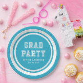 編集可能な背景色のグラデーション ペーパープレート (パーティー)