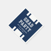 編集可能な背景色の多様性の卒業パーティー スタンダードカクテルナプキン (角)