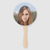 編集可能な背景色の多様性の大学院写真 ハンドファン (裏面)