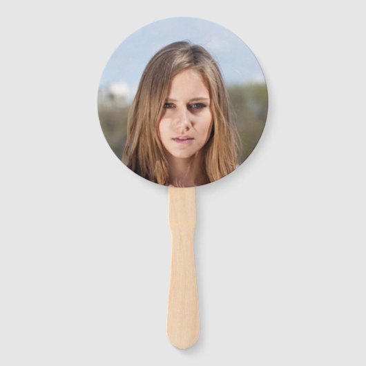 編集可能な背景色の多様性の大学院写真 ハンドファン (裏面)