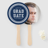 編集可能な背景色の多様性の大学院写真 ハンドファン (正面&裏面)