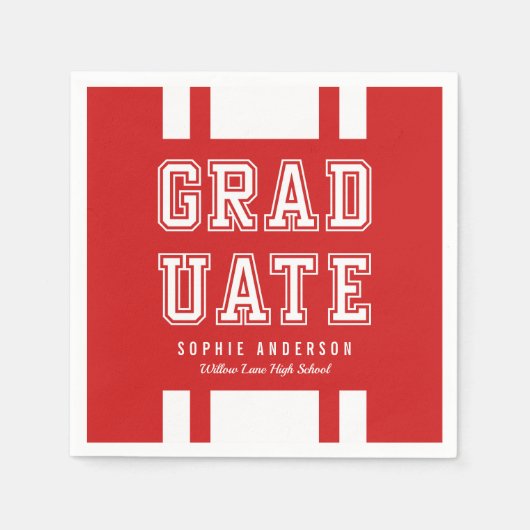 編集可能な背景色の多様性の大学院 スタンダードカクテルナプキン (正面)