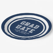 編集可能な背景色の多様性の大学院 ペーパープレート (アングル)