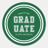 編集可能な背景色の多様性の大学院 ラウンドシール (正面)