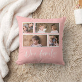 編集可能な背景色の家族の写真コラージュ クッション (ブランケット)