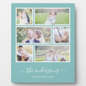 編集可能な背景色の6枚の写真コラージュスクリプト フォトプラーク (正面)