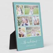 編集可能な背景色の6枚の写真コラージュスクリプト フォトプラーク (側面)