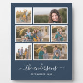 編集可能な背景色の6枚の写真コラージュスクリプト フォトプラーク (正面)