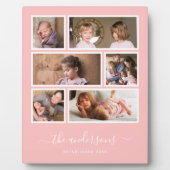 編集可能な背景色の6枚の写真コラージュスクリプト フォトプラーク (正面)