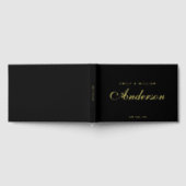 編集可能な背景色エレガントなウェディングスクリプト ゲストブック (全面)