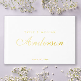 編集可能な背景色エレガントなウェディングスクリプト ゲストブック