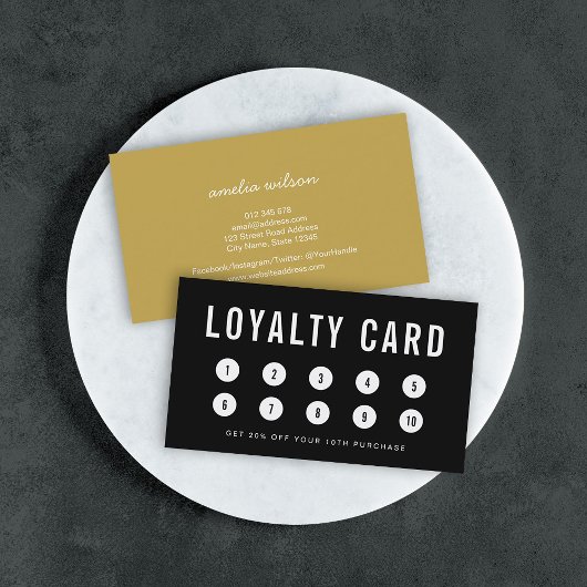 編集可能な背景色シンプルロイヤリティカード ロイヤリティカード
