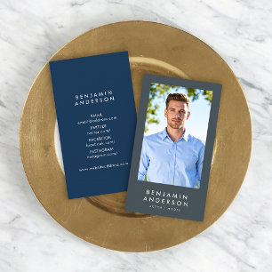 編集可能な背景色プロファイルのヘッドショットフォト 名刺