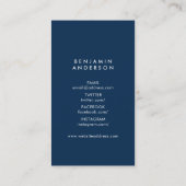 編集可能な背景色プロファイルのヘッドショットフォト 名刺 (裏面)